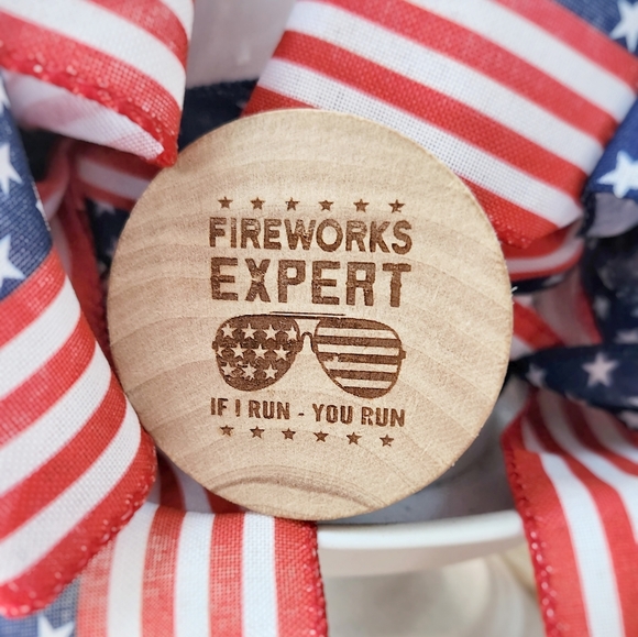 Laser Engraved Magnetic Bottle Opener - "Fireworks Expert" - Picture 3 of 7